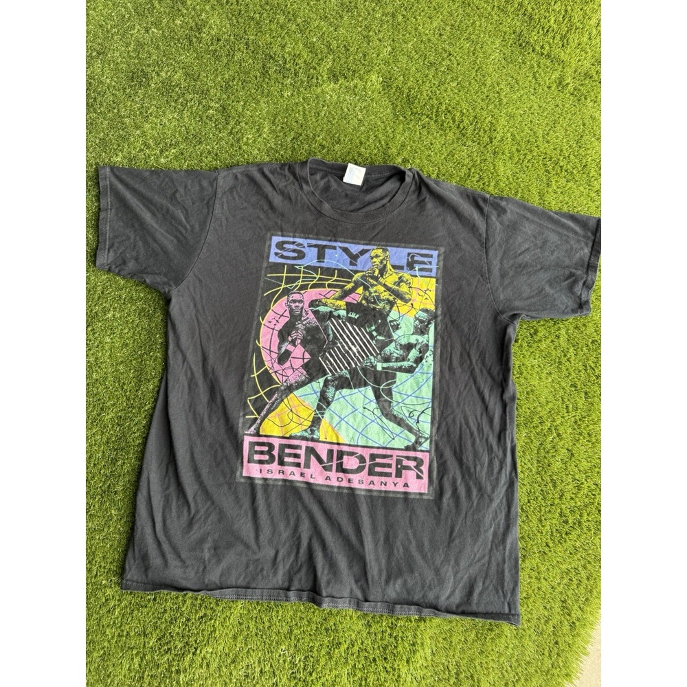 UFC Israel Adesanya The Last Stylebender Black Graphic Tee Size XL MMA Fighter